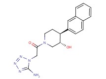 (3S*,4S*)-1-[(5-amino-1H-tetrazol-1-yl)acetyl]-4-(2-naphthyl)piperidin-3-ol