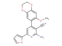 2-amino-6-(2-furyl)-4-(7-methoxy-2,3-dihydro-1,4-benzodioxin-6-yl)nicotinonitrile