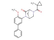 (1S*,4S*)-2-(4-methoxy-3-biphenylyl)-5-[(1-methylcyclopropyl)carbonyl]-2,5-diazabicyclo[2.2.1]heptan-3-one