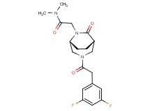 2-{(1S*,5R*)-3-[(3,5-difluorophenyl)acetyl]-7-oxo-3,6-diazabicyclo[3.2.2]non-6-yl}-N,N-dimethylacetamide