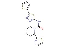2-(1,3-thiazol-2-yl)-N-[5-(2-thienyl)-1,3,4-thiadiazol-2-yl]piperidine-1-carboxamide