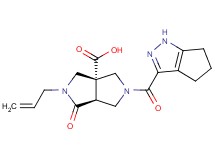 (3aR*,6aS*)-2-allyl-1-oxo-5-(1,4,5,6-tetrahydrocyclopenta[c]pyrazol-3-ylcarbonyl)hexahydropyrrolo[3,4-c]pyrrole-3a(1H)-carboxylic acid