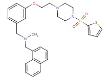 N-methyl-1-(1-naphthyl)-N-(3-{2-[4-(2-thienylsulfonyl)-1-piperazinyl]ethoxy}benzyl)methanamine