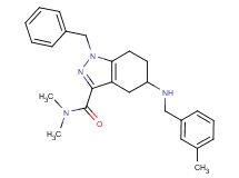 1-benzyl-N,N-dimethyl-5-[(3-methylbenzyl)amino]-4,5,6,7-tetrahydro-1H-indazole-3-carboxamide