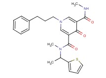 N,N'-dimethyl-4-oxo-1-(3-phenylpropyl)-N-[1-(2-thienyl)ethyl]-1,4-dihydro-3,5-pyridinedicarboxamide