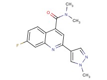 7-fluoro-N,N-dimethyl-2-(1-methyl-1H-pyrazol-4-yl)quinoline-4-carboxamide