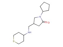 1-cyclopentyl-4-[(tetrahydro-2H-thiopyran-4-ylamino)methyl]pyrrolidin-2-one