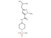 3-isobutyl-1-methyl-N-[1-(methylsulfonyl)piperidin-4-yl]-1H-pyrazole-5-carboxamide