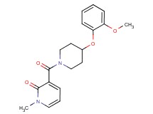 3-{[4-(2-methoxyphenoxy)-1-piperidinyl]carbonyl}-1-methyl-2(1H)-pyridinone