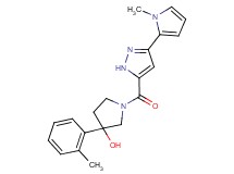 3-(2-methylphenyl)-1-{[3-(1-methyl-1H-pyrrol-2-yl)-1H-pyrazol-5-yl]carbonyl}pyrrolidin-3-ol
