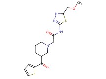 N-[5-(methoxymethyl)-1,3,4-thiadiazol-2-yl]-2-[3-(2-thienylcarbonyl)piperidin-1-yl]acetamide