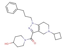 1-{[5-cyclobutyl-1-(3-phenylpropyl)-4,5,6,7-tetrahydro-1H-pyrazolo[4,3-c]pyridin-3-yl]carbonyl}-4-piperidinol