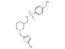 4-methoxy-N-({1-[(5-methyl-2-thienyl)methyl]-3-piperidinyl}methyl)benzenesulfonamide