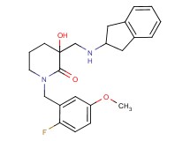 3-[(2,3-dihydro-1H-inden-2-ylamino)methyl]-1-(2-fluoro-5-methoxybenzyl)-3-hydroxy-2-piperidinone