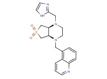 5-{[(4aS*,7aR*)-4-(1H-imidazol-2-ylmethyl)-6,6-dioxidohexahydrothieno[3,4-b]pyrazin-1(2H)-yl]methyl}quinoline