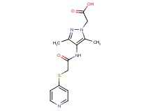(3,5-dimethyl-4-{[(pyridin-4-ylthio)acetyl]amino}-1H-pyrazol-1-yl)acetic acid