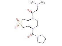 2-[(4aR*,7aS*)-6,6-dioxido-4-(pyrrolidin-1-ylcarbonyl)hexahydrothieno[3,4-b]pyrazin-1(2H)-yl]-N,N-dimethyl-2-oxoethanamine