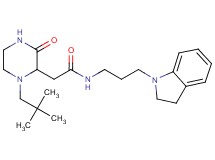 N-[3-(2,3-dihydro-1H-indol-1-yl)propyl]-2-[1-(2,2-dimethylpropyl)-3-oxo-2-piperazinyl]acetamide