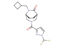 (1S*,5R*)-6-(cyclobutylmethyl)-3-{[1-(difluoromethyl)-1H-pyrazol-3-yl]carbonyl}-3,6-diazabicyclo[3.2.2]nonan-7-one