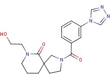7-(2-hydroxyethyl)-2-[3-(4H-1,2,4-triazol-4-yl)benzoyl]-2,7-diazaspiro[4.5]decan-6-one