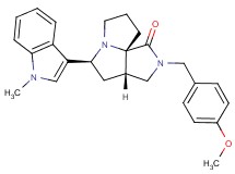 (3aS*,5S*,9aS*)-2-(4-methoxybenzyl)-5-(1-methyl-1H-indol-3-yl)hexahydro-7H-pyrrolo[3,4-g]pyrrolizin-1(2H)-one