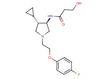N-{rel-(3R,4S)-4-cyclopropyl-1-[2-(4-fluorophenoxy)ethyl]-3-pyrrolidinyl}-3-hydroxypropanamide hydrochloride