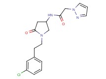 N-{1-[2-(3-chlorophenyl)ethyl]-5-oxo-3-pyrrolidinyl}-2-(1H-pyrazol-1-yl)acetamide