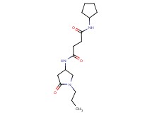 N-cyclopentyl-N'-(5-oxo-1-propylpyrrolidin-3-yl)succinamide