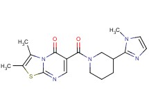 2,3-dimethyl-6-{[3-(1-methyl-1H-imidazol-2-yl)-1-piperidinyl]carbonyl}-5H-[1,3]thiazolo[3,2-a]pyrimidin-5-one