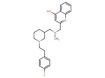 2-{[({1-[2-(4-fluorophenyl)ethyl]-3-piperidinyl}methyl)(methyl)amino]methyl}-4-quinolinol