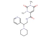 1,3-dimethyl-2,6-dioxo-N-(2-piperidin-1-yl-2-pyridin-3-ylethyl)-1,2,3,6-tetrahydropyrimidine-4-carboxamide