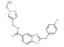 2-(4-chlorobenzyl)-N-[(1-ethyl-1H-pyrazol-4-yl)methyl]-1,3-benzoxazole-5-carboxamide