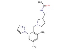 N-({1-[2,4-dimethyl-6-(1H-pyrazol-1-yl)benzyl]pyrrolidin-3-yl}methyl)acetamide