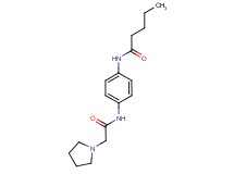 N-{4-[(2-pyrrolidin-1-ylacetyl)amino]phenyl}pentanamide