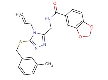 N-({4-allyl-5-[(3-methylbenzyl)thio]-4H-1,2,4-triazol-3-yl}methyl)-1,3-benzodioxole-5-carboxamide