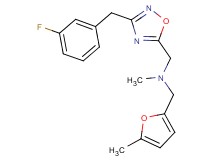 1-[3-(3-fluorobenzyl)-1,2,4-oxadiazol-5-yl]-N-methyl-N-[(5-methyl-2-furyl)methyl]methanamine