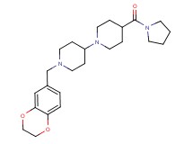 1'-(2,3-dihydro-1,4-benzodioxin-6-ylmethyl)-4-(1-pyrrolidinylcarbonyl)-1,4'-bipiperidine