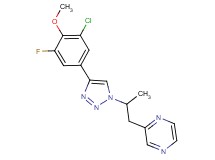2-{2-[4-(3-chloro-5-fluoro-4-methoxyphenyl)-1H-1,2,3-triazol-1-yl]propyl}pyrazine