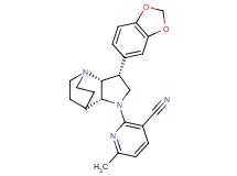 2-[(3R*,3aR*,7aR*)-3-(1,3-benzodioxol-5-yl)hexahydro-4,7-ethanopyrrolo[3,2-b]pyridin-1(2H)-yl]-6-methylnicotinonitrile