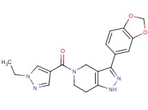 3-(1,3-benzodioxol-5-yl)-5-[(1-ethyl-1H-pyrazol-4-yl)carbonyl]-4,5,6,7-tetrahydro-1H-pyrazolo[4,3-c]pyridine