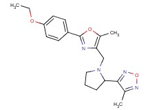3-(1-{[2-(4-ethoxyphenyl)-5-methyl-1,3-oxazol-4-yl]methyl}-2-pyrrolidinyl)-4-methyl-1,2,5-oxadiazole
