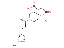1-methyl-8-[3-(1-methyl-1H-pyrazol-4-yl)propanoyl]-2-oxo-1,8-diazaspiro[4.5]decane-4-carboxylic acid