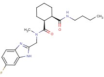 (1S*,2R*)-N'-butyl-N-[(6-fluoro-1H-benzimidazol-2-yl)methyl]-N-methyl-1,2-cyclohexanedicarboxamide