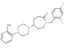 1-(2,4-difluorobenzyl)-5-[4-(2-methylphenyl)-1-piperazinyl]-2-azepanone