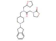 N-{[1-(2,3-dihydro-1H-inden-2-yl)-4-piperidinyl]methyl}-2-(2-oxo-1,3-oxazolidin-3-yl)-N-(tetrahydro-2-furanylmethyl)acetamide