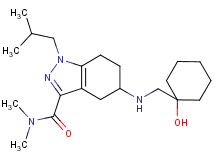 5-{[(1-hydroxycyclohexyl)methyl]amino}-1-isobutyl-N,N-dimethyl-4,5,6,7-tetrahydro-1H-indazole-3-carboxamide