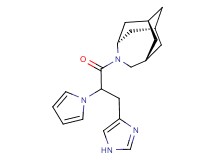 (1R*,3s,6r,8S*)-4-[3-(1H-imidazol-4-yl)-2-(1H-pyrrol-1-yl)propanoyl]-4-azatricyclo[4.3.1.1~3,8~]undecane