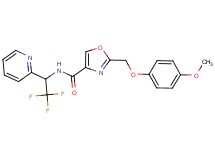 2-[(4-methoxyphenoxy)methyl]-N-[2,2,2-trifluoro-1-(2-pyridinyl)ethyl]-1,3-oxazole-4-carboxamide