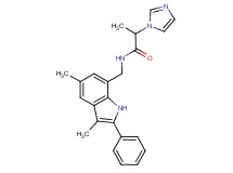N-[(3,5-dimethyl-2-phenyl-1H-indol-7-yl)methyl]-2-(1H-imidazol-1-yl)propanamide