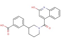 3-{1-[(2-hydroxy-4-quinolinyl)carbonyl]-3-piperidinyl}benzoic acid